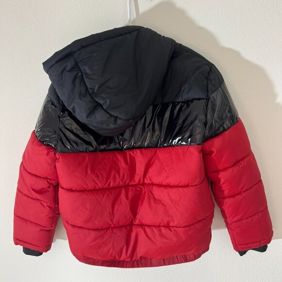 Nike Air Jordan Red and Black Puffer Coat Youth Medium - Picture 3 of 4